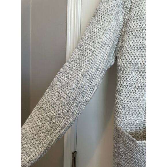 Sears Vintage Cardigan Sweater Wool Blend Gray Buttons Collar Pockets Small - Picture 3 of 7